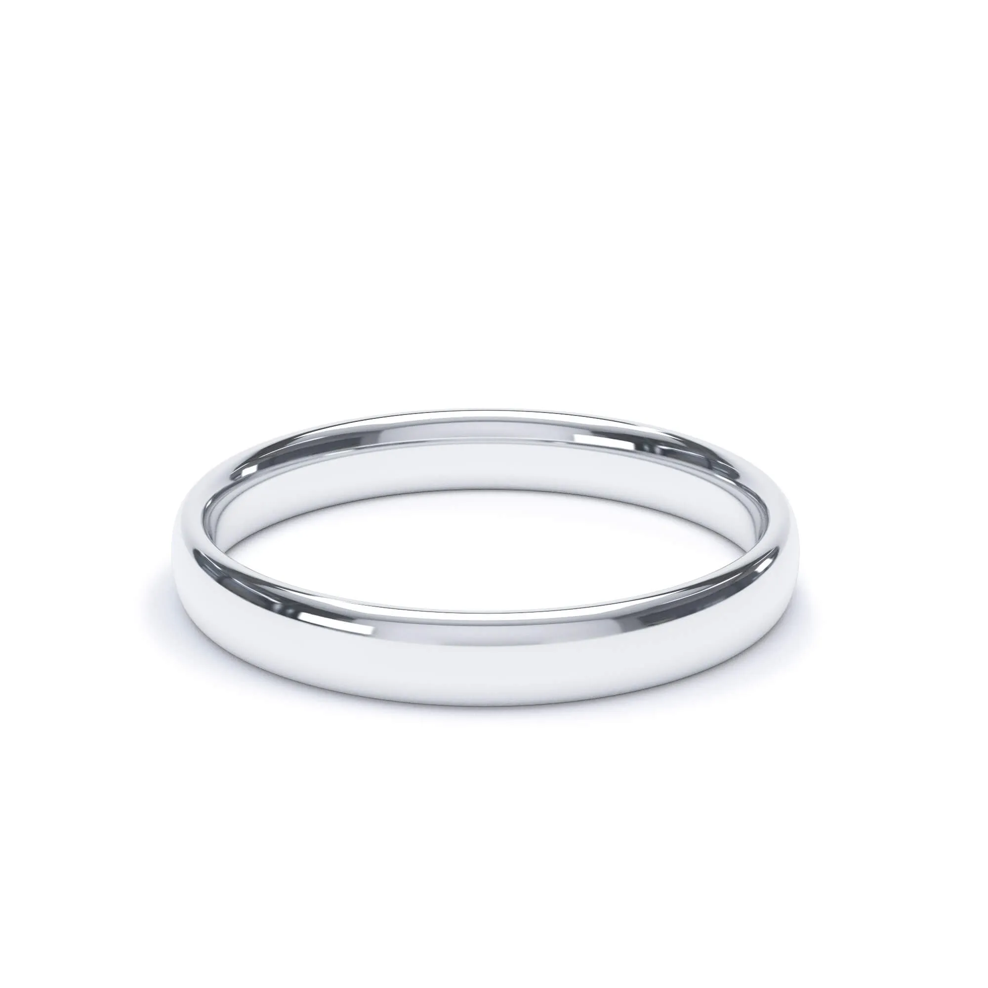 - Oval Profile Plain Wedding Ring Platinum