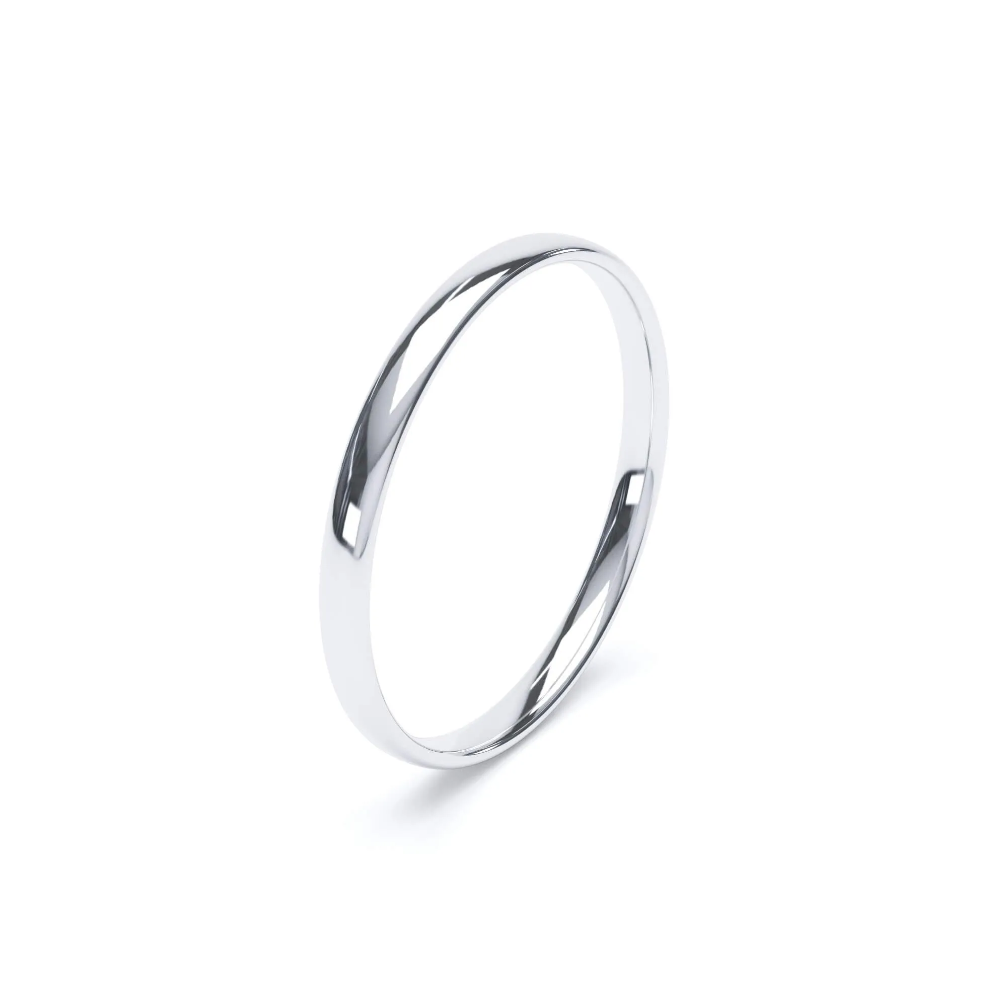 - Oval Profile Plain Wedding Ring Platinum