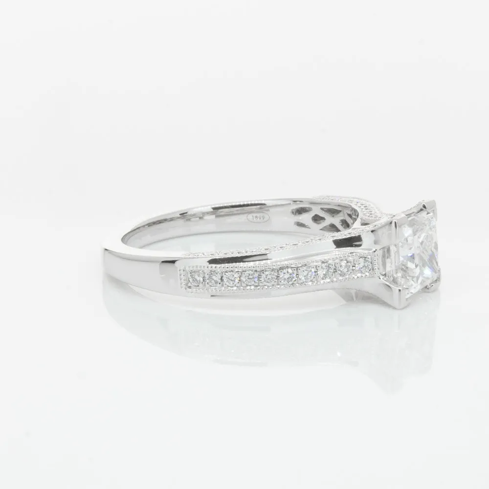 18ct White Gold 1.00ct Princess Cut Diamond Ring