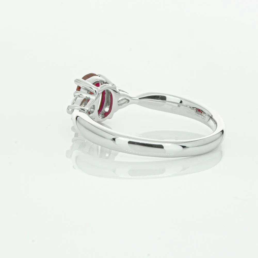 18ct White Gold .76ct Ruby & Diamond Ayla Ring