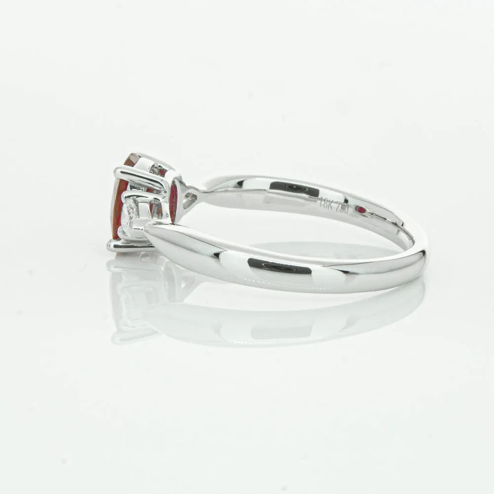 18ct White Gold .76ct Ruby & Diamond Ayla Ring