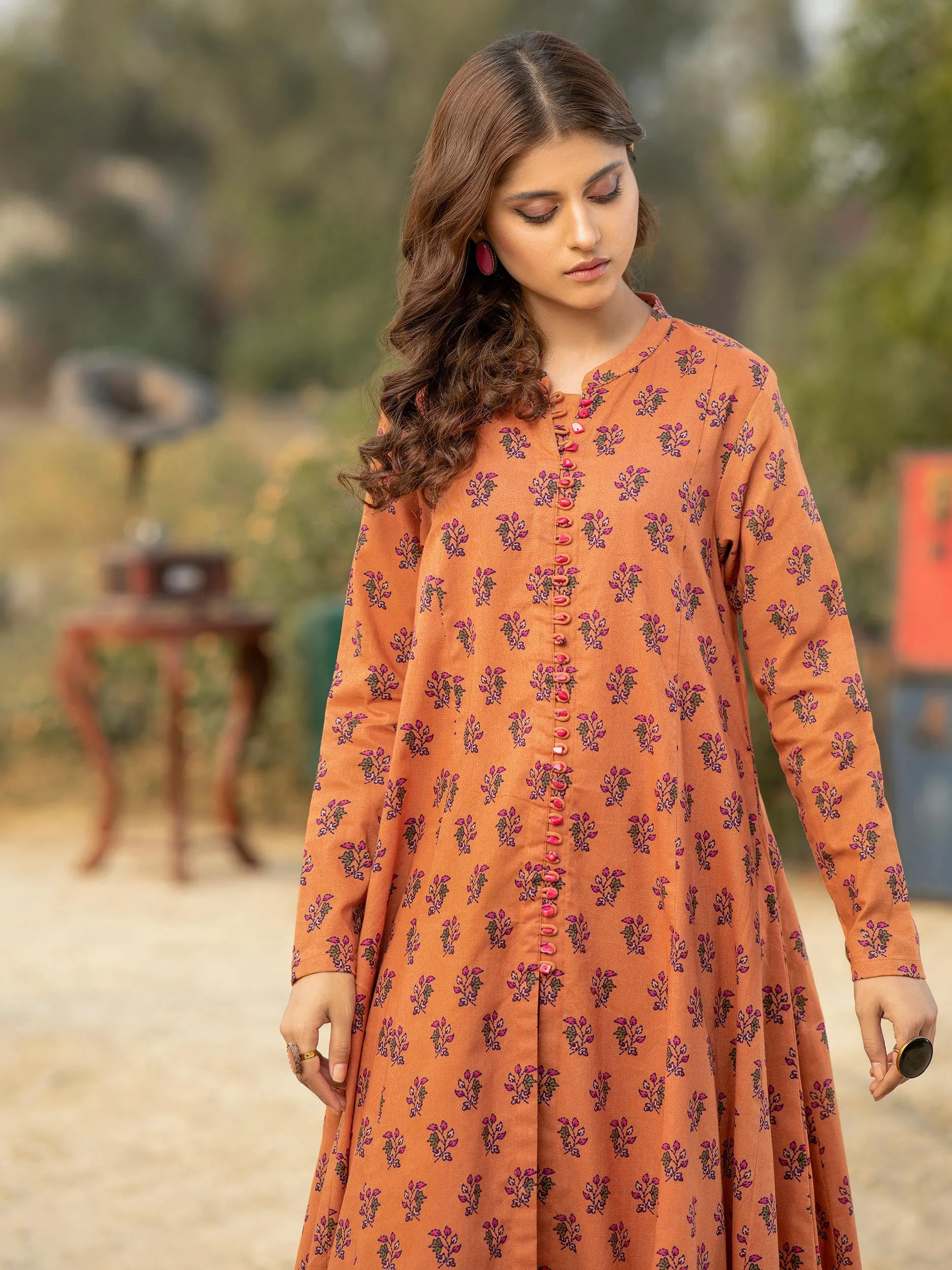 2 Piece Khaddar Suit-Printed (Unstitched)