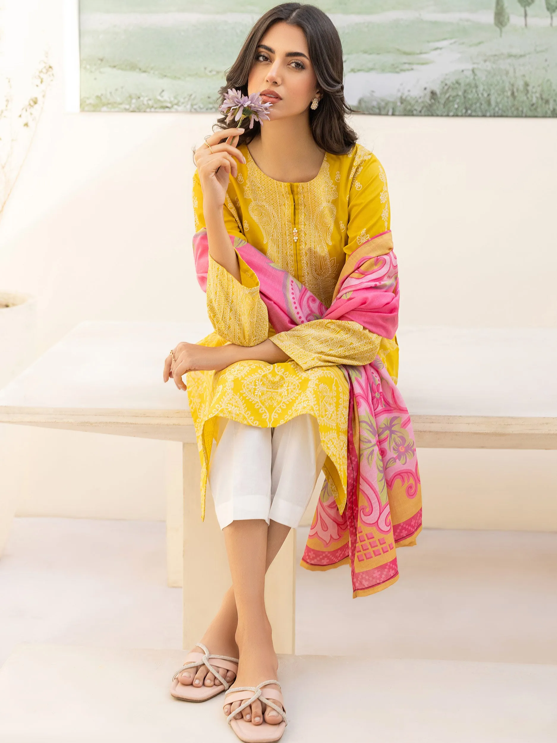 2 Piece Lawn Suit-Paste Print(Unstitched)