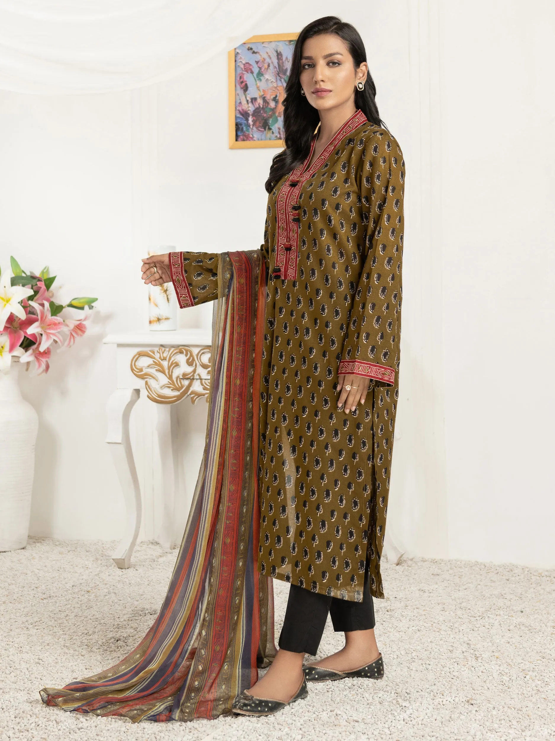 2 Piece Lawn Suit-Printed (Unstitched)