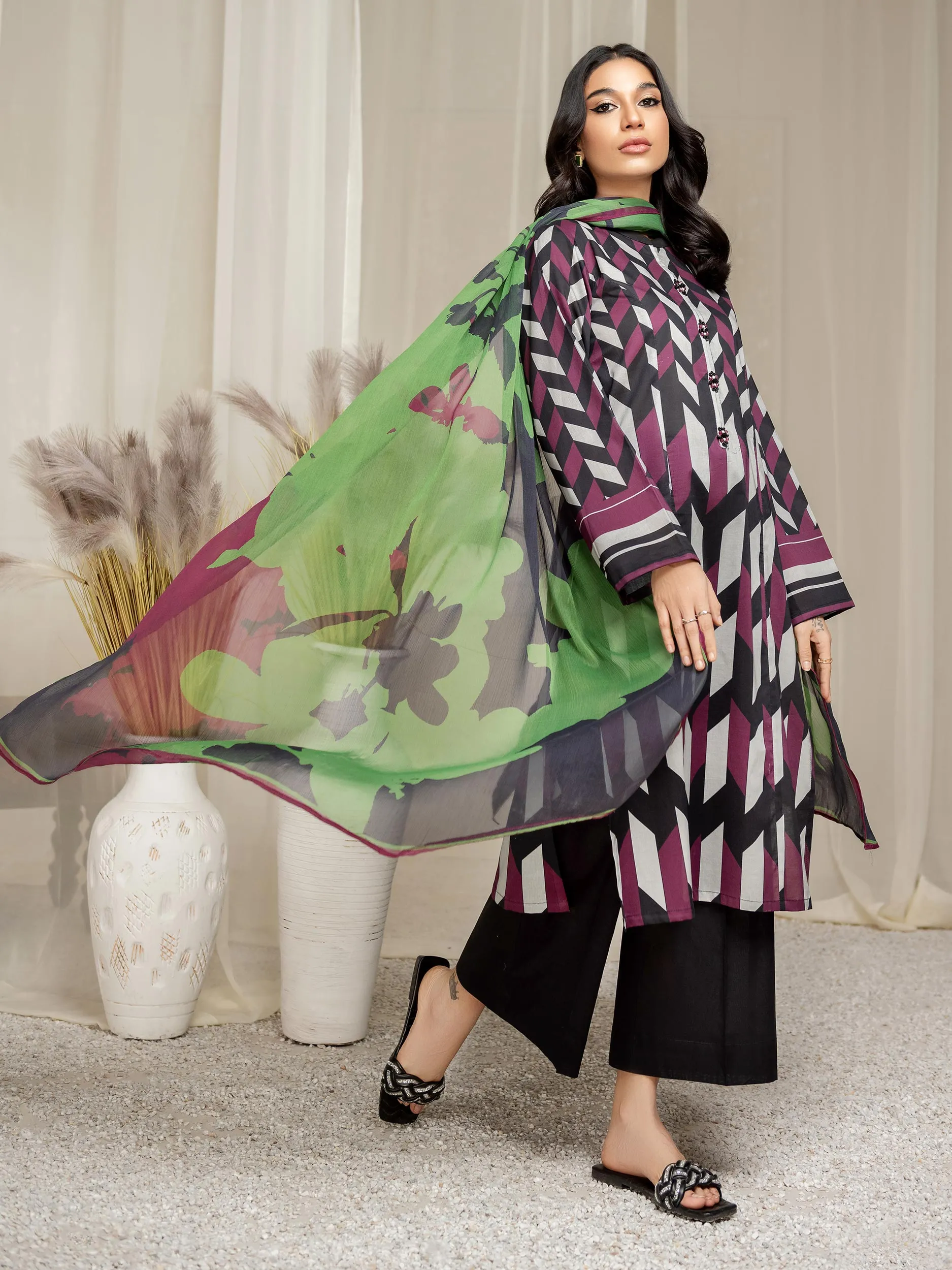 2 Piece Lawn Suit-Printed (Unstitched)