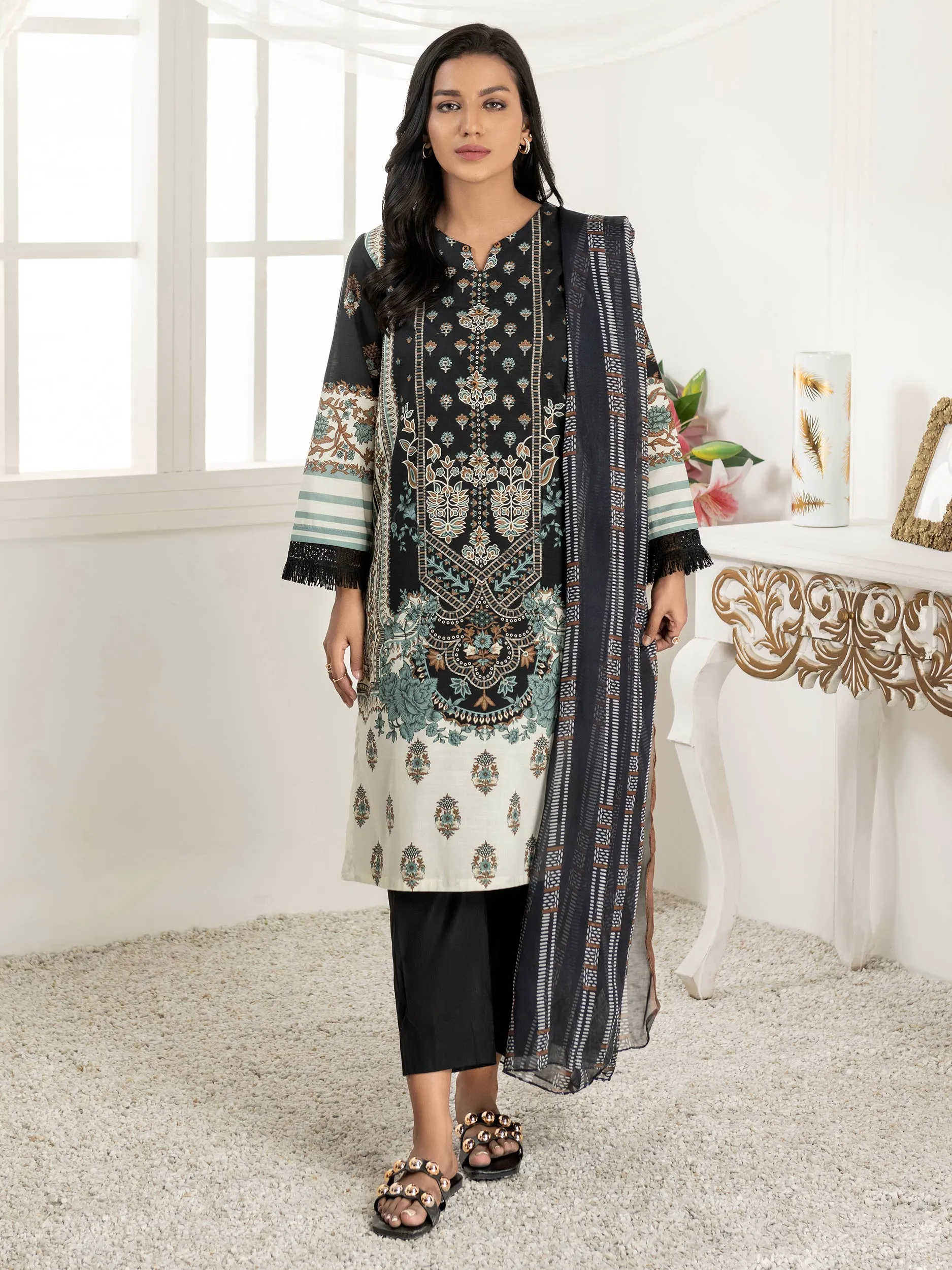 2 Piece Lawn Suit-Printed (Unstitched)