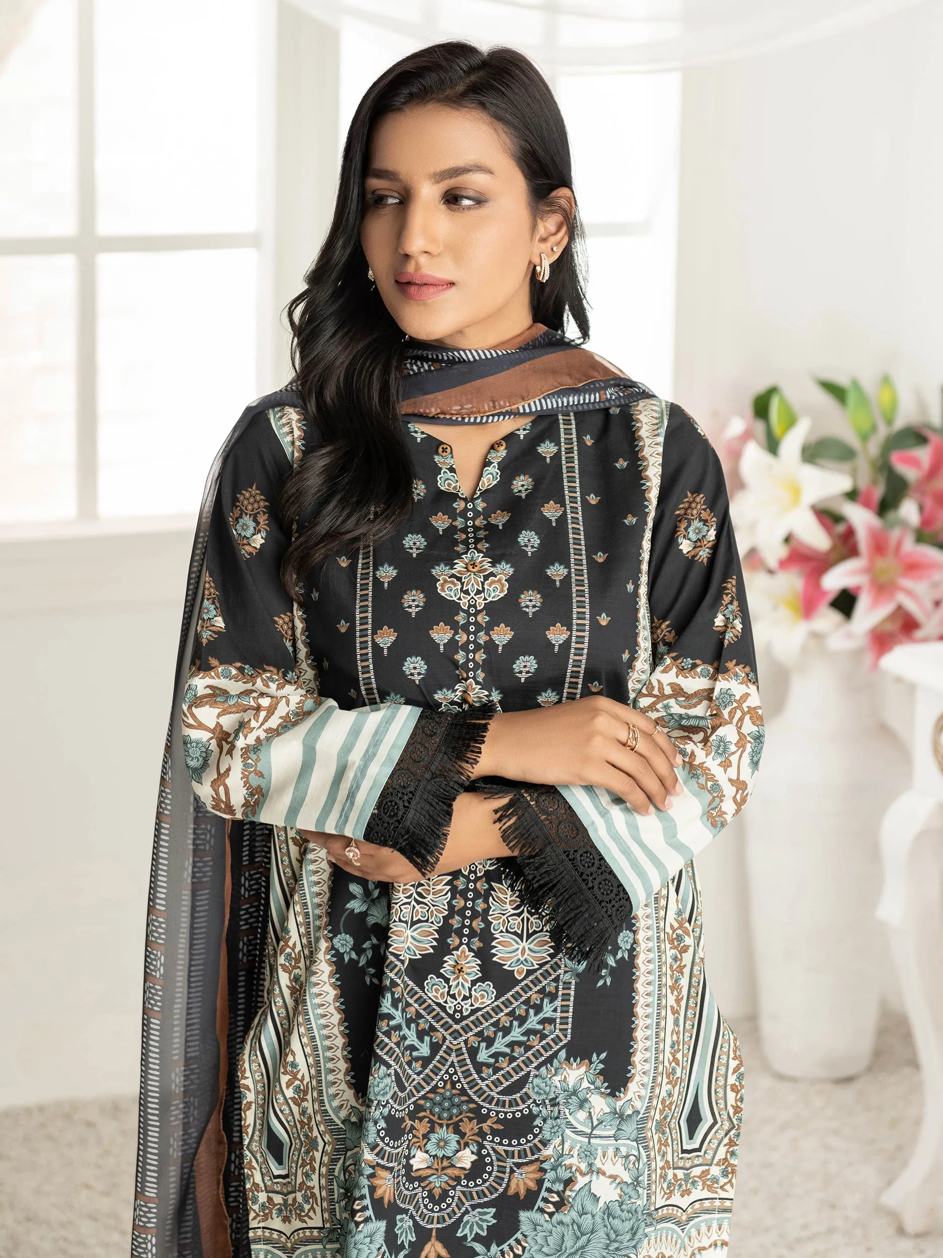 2 Piece Lawn Suit-Printed (Unstitched)
