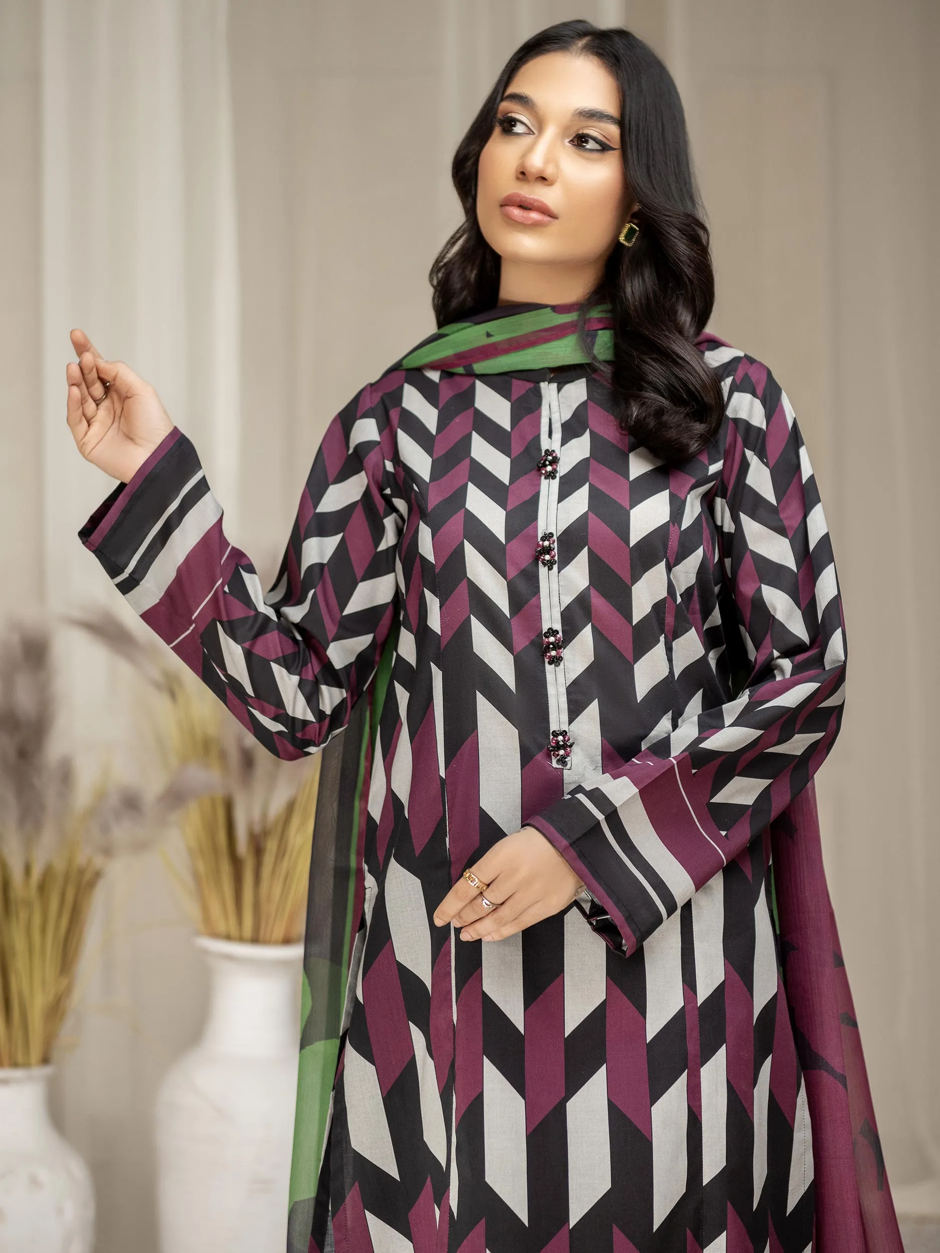 2 Piece Lawn Suit-Printed (Unstitched)