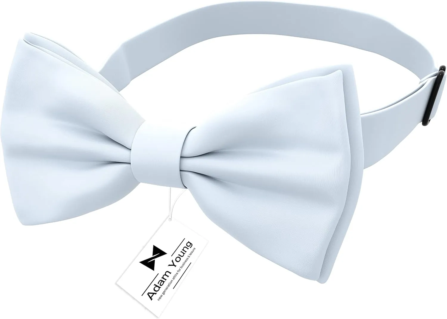 Adam Young Men's Bow Ties with Handkerchief & Cufflinks Pre-Tied Style Formal Satin Classic Bowtie for Tuxedo Faux Silk