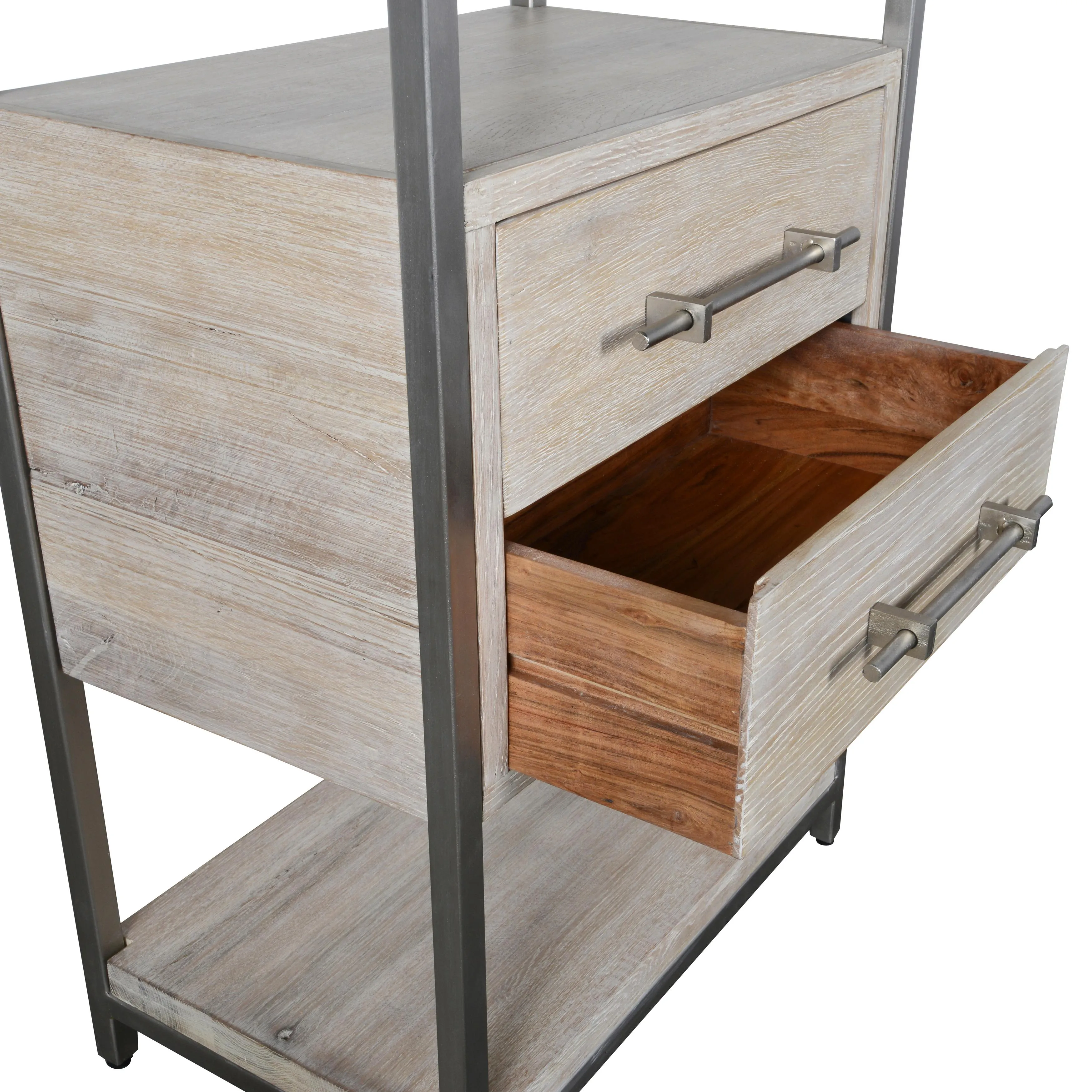 Adele 84" White Wash Book Case