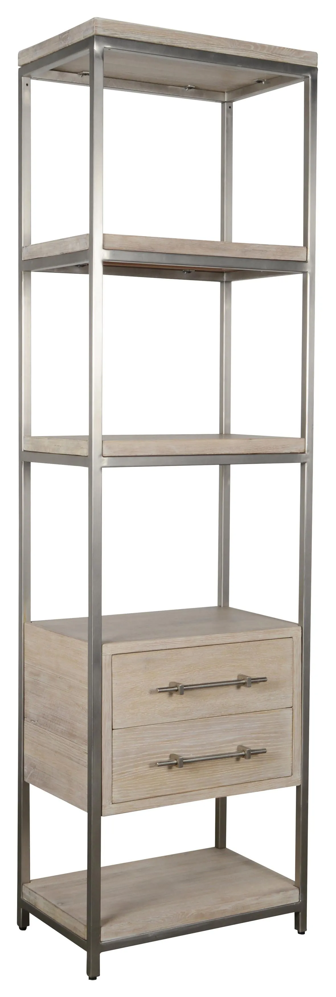 Adele 84" White Wash Book Case