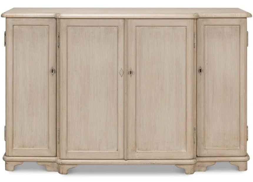 Aged Grey Stone 4-Door Sideboard