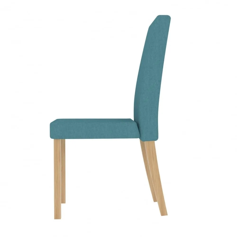 Amelia Teal Fabric Dining Chair Set of 2
