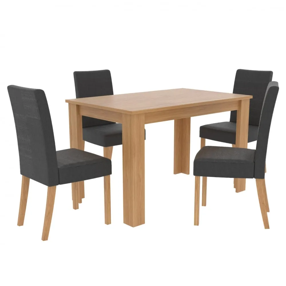 Anna Grey Comfy Fabric Dining Chair Set of 2