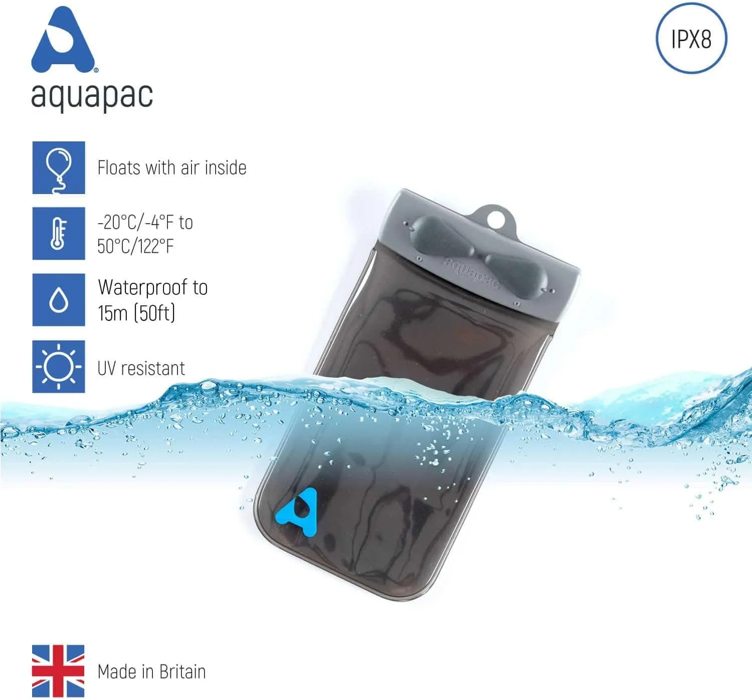Aquapac KEYMASTER Red  Protect and Carry Keys, Cards and Small Valuables up to 10m or 30 feet