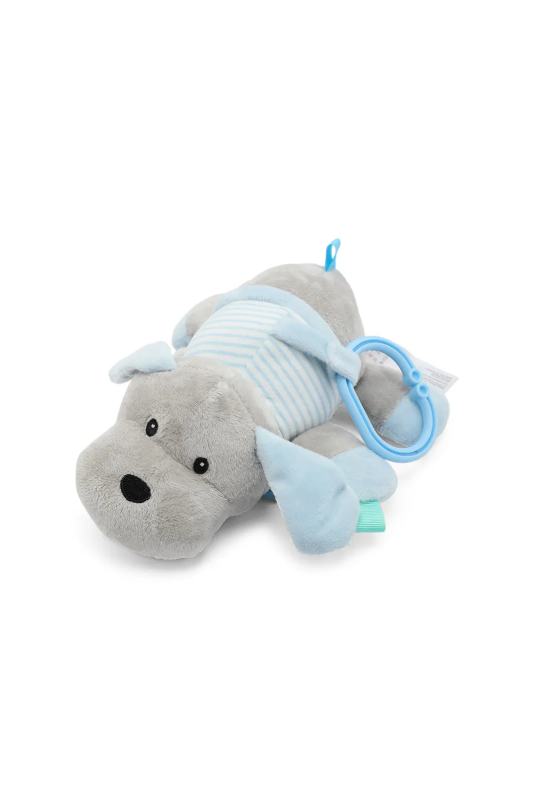 Babies Grey And Blue Rattle Dog Toy