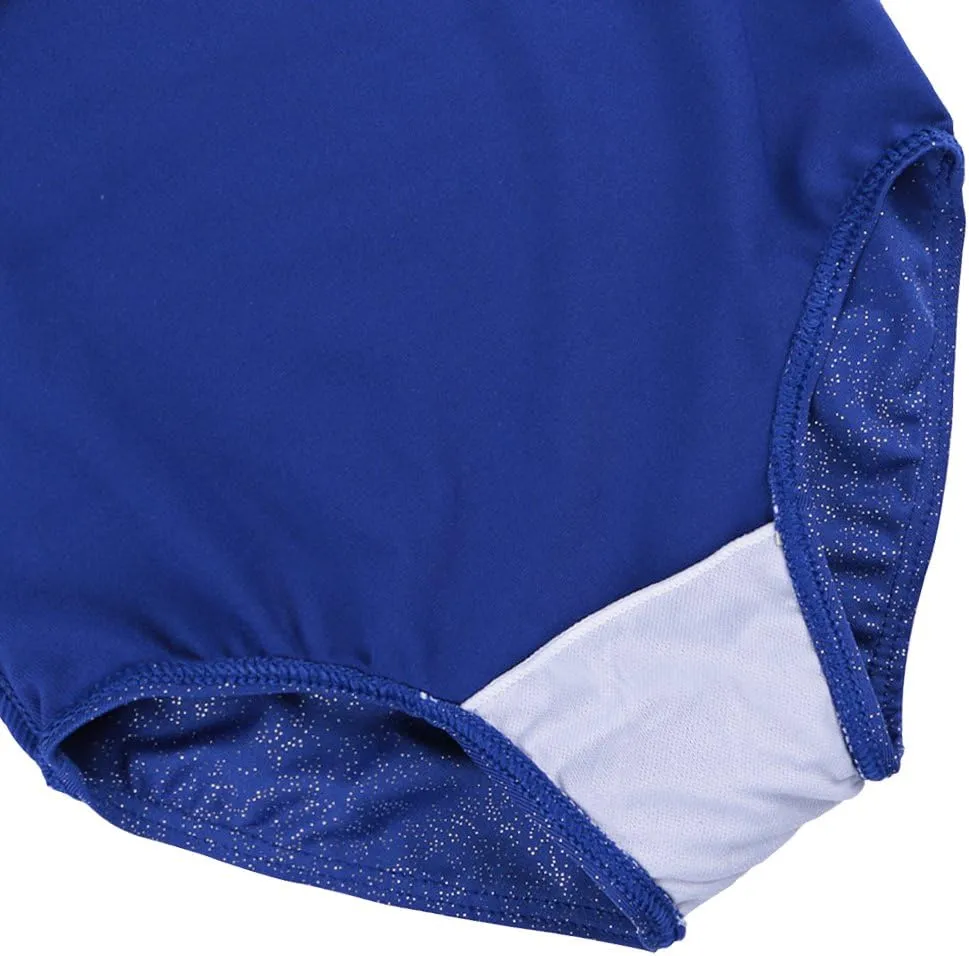 BAOHULU Gymnastics Leotards for Toddler Girls Patriotic Sparkle Red Blue Athletic Dancewear
