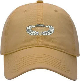 Baseball Caps Men Army Airborne Paratrooper Wings Embroidered Dad Hat Washed Cotton Adjustable Embroidery Caps