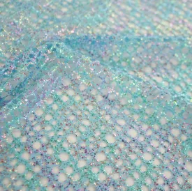 Centerstage Foiled Stretch Netting | Blue Moon Fabrics