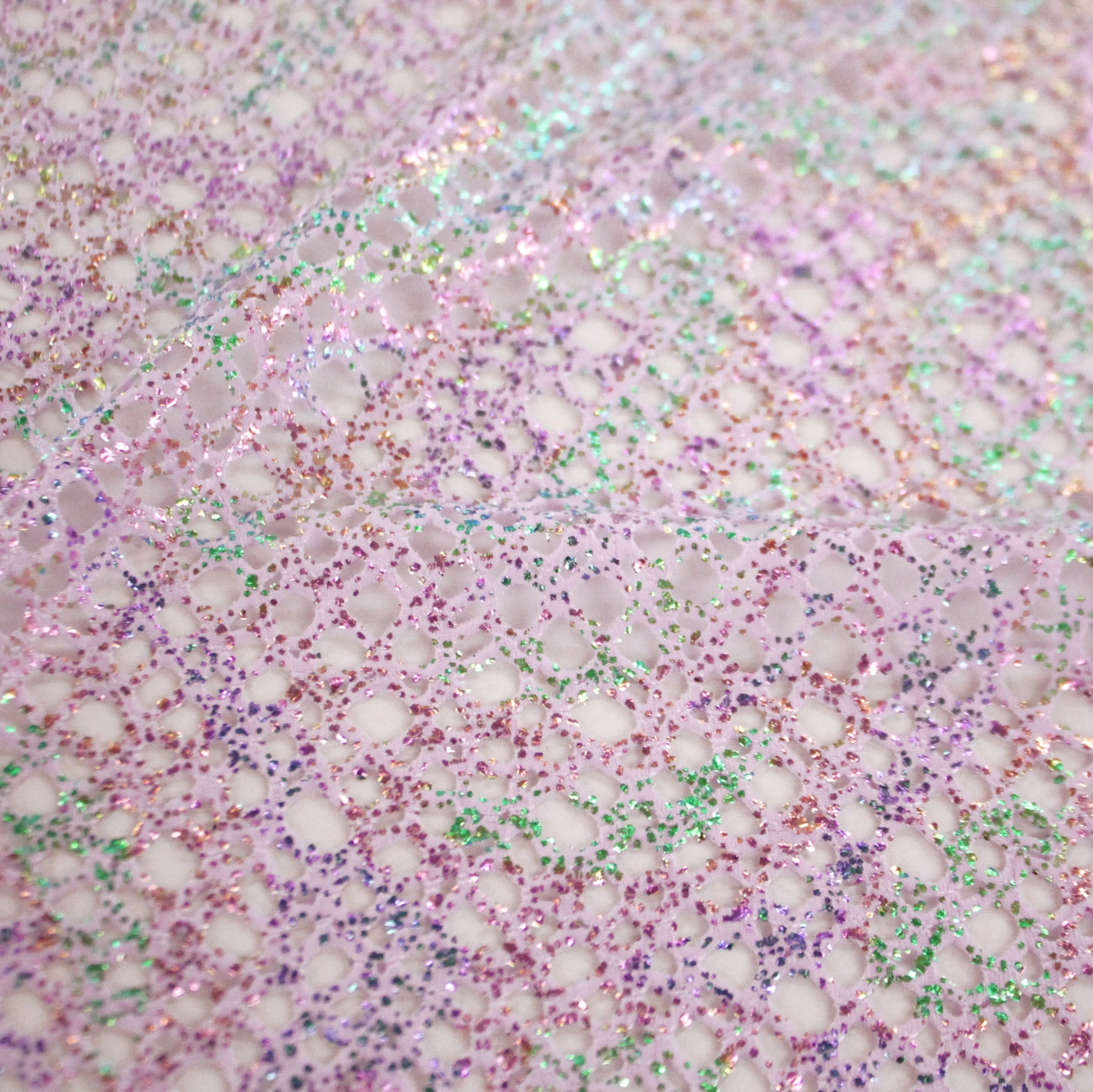Centerstage Foiled Stretch Netting | Blue Moon Fabrics