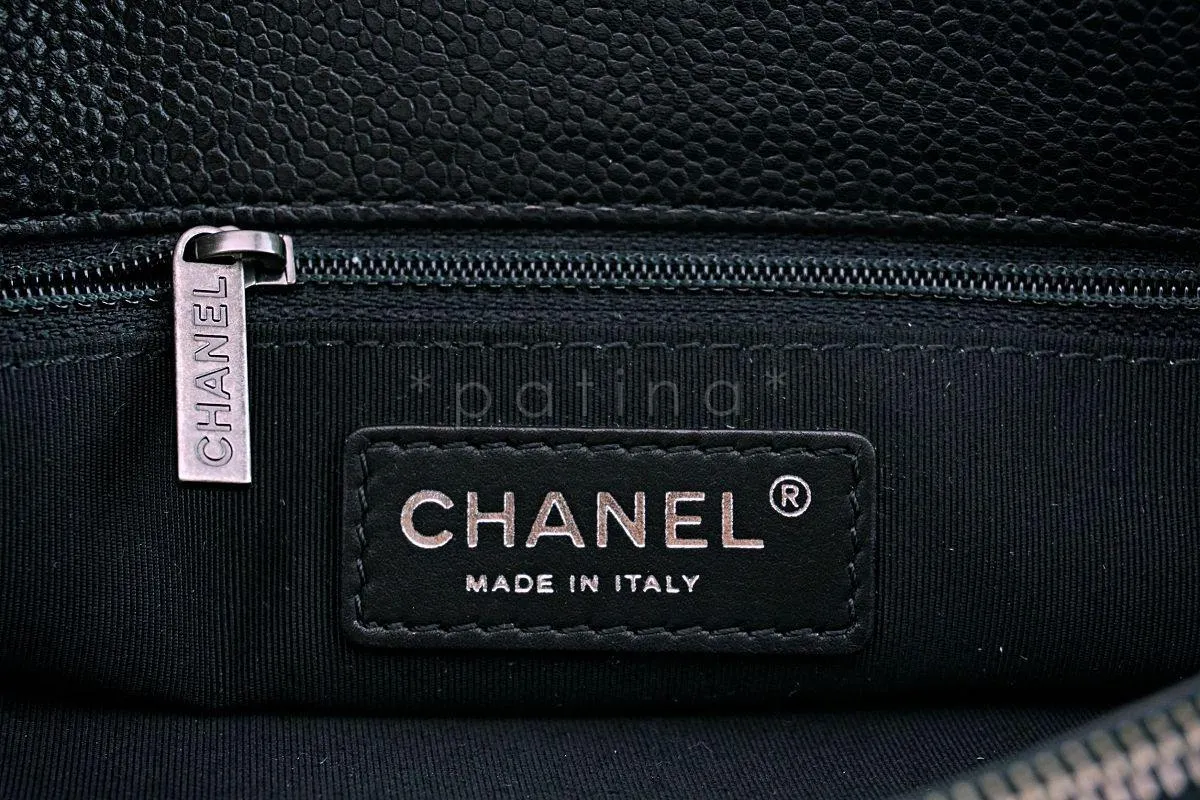 Chanel Black Caviar Classic Quilted Business Tote Bag