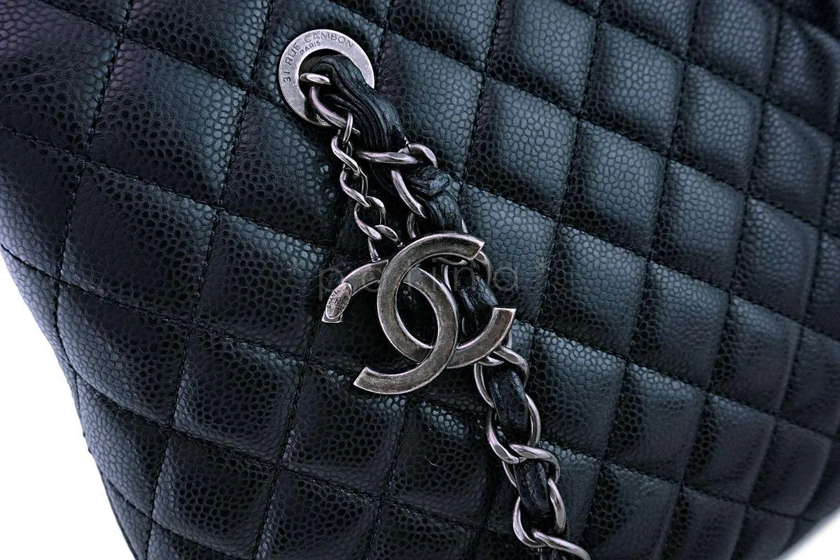 Chanel Black Caviar Classic Quilted Business Tote Bag
