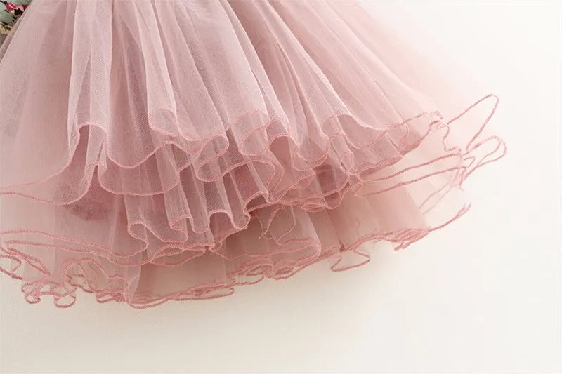 Children Dress Autumn Baby Girls floral Printed Princess Dresses