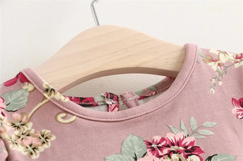 Children Dress Autumn Baby Girls floral Printed Princess Dresses