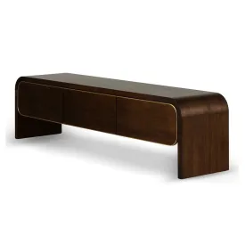 Coco Art Deco Entertainment Unit - Walnut 2m