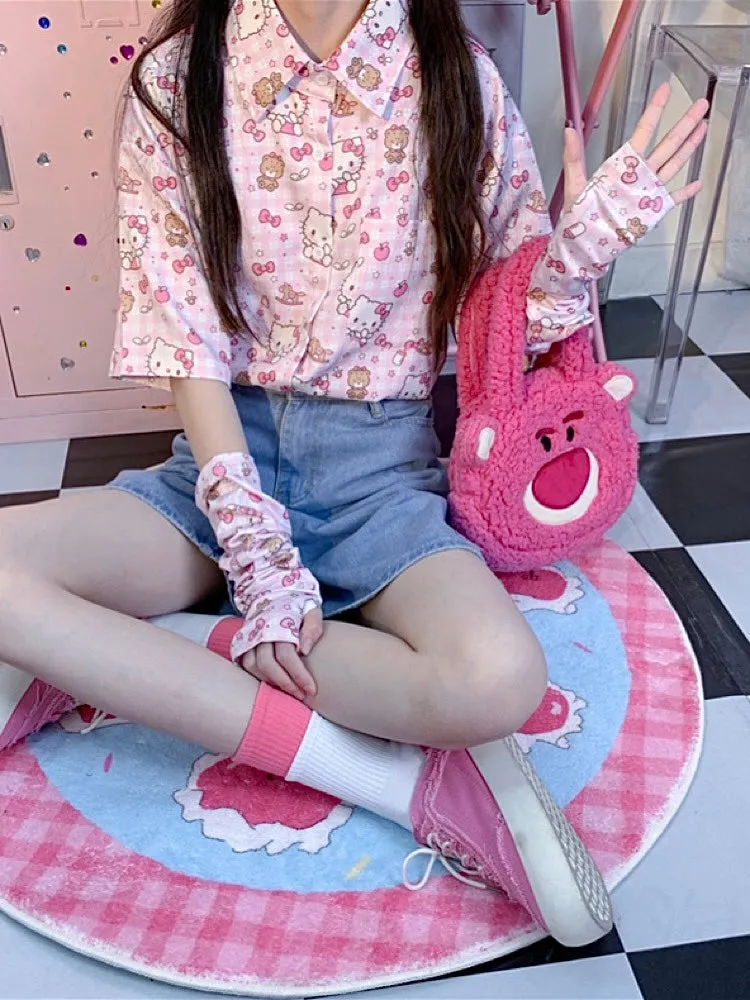 Cute Hello Kitty Sunscreen UV Protection Ice Silk Arm Sleeves