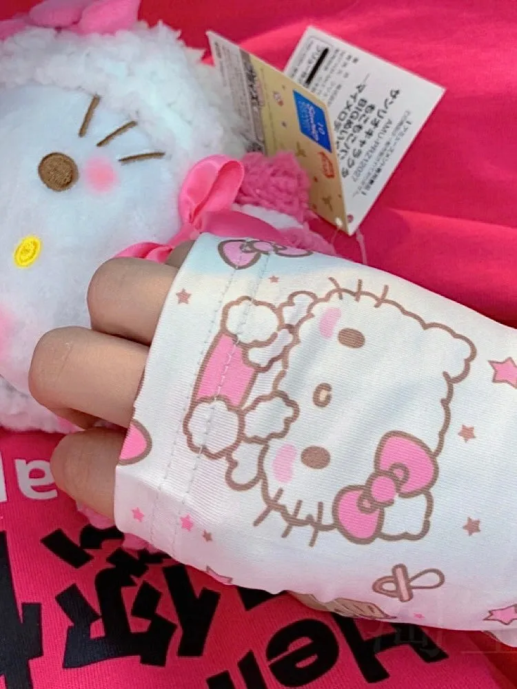 Cute Hello Kitty Sunscreen UV Protection Ice Silk Arm Sleeves