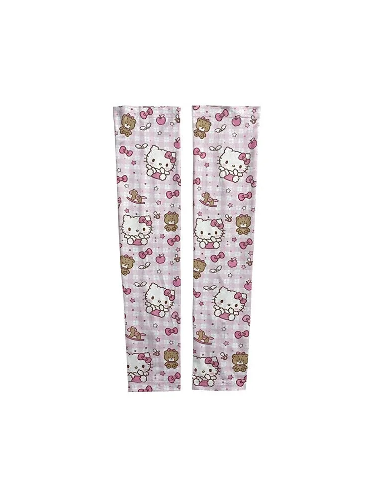 Cute Hello Kitty Sunscreen UV Protection Ice Silk Arm Sleeves