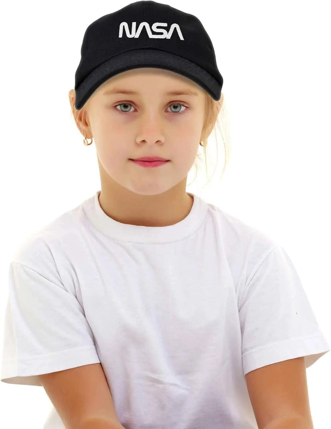 DALIX NASA Meatball Insignia Worm Logo Kids Hat Baseball Cap Girls Boys