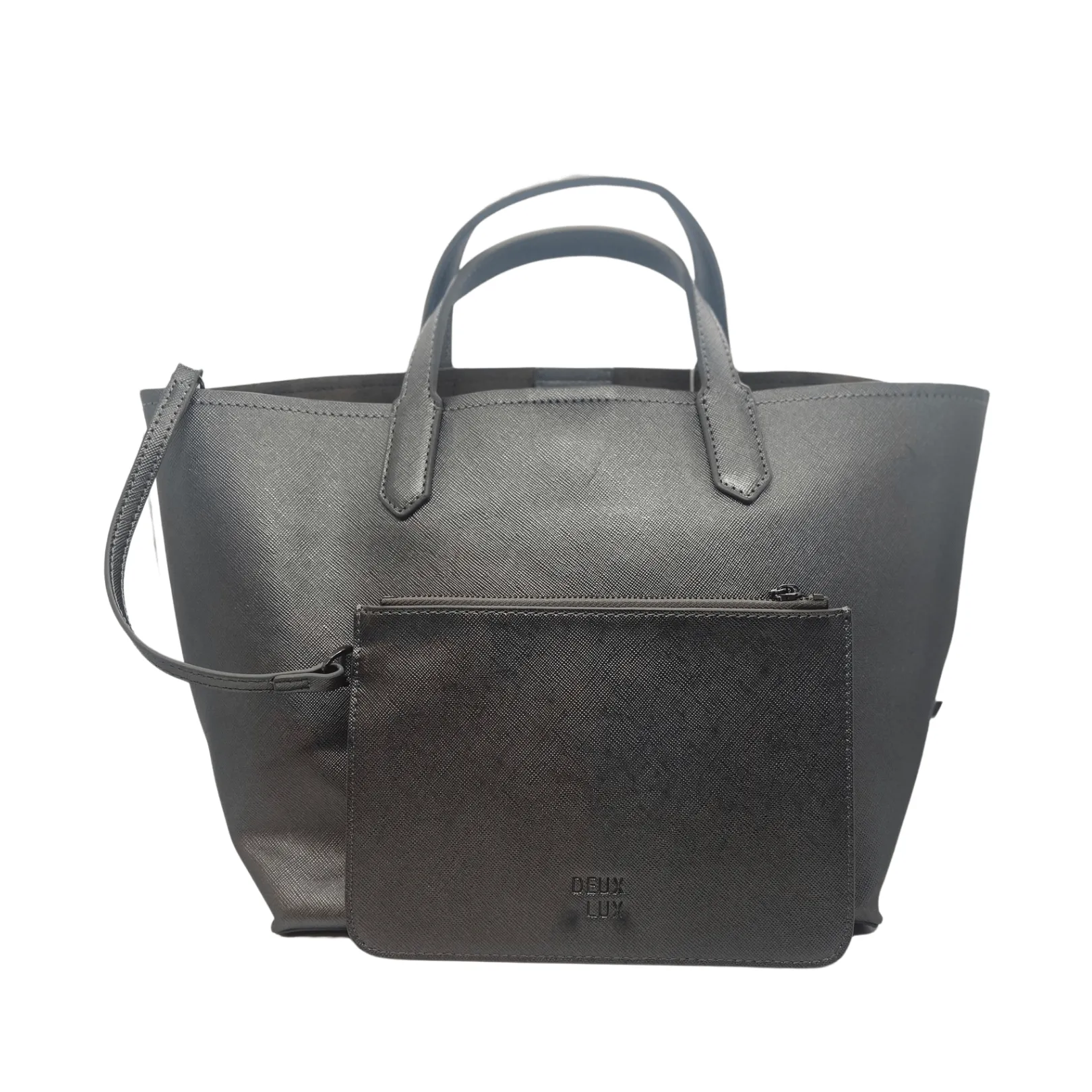 DEUX LUX Satchel - Metallic Graphite New w/out Tags