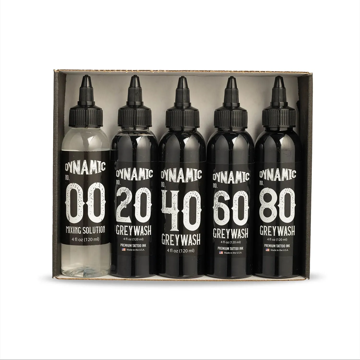 Dynamic Ink - Greywash Tattoo Ink - Set of 5