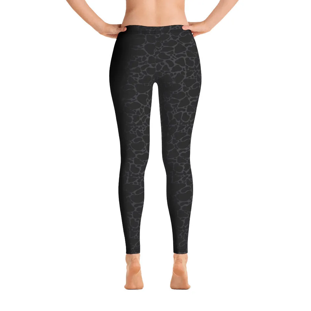 ELEVATED ESSENTIALS, SLIM AND SCULPT LEGGING BLACK LEOPARD