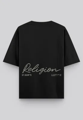 EMBROIDERED RELAXED T-SHIRT BLACK