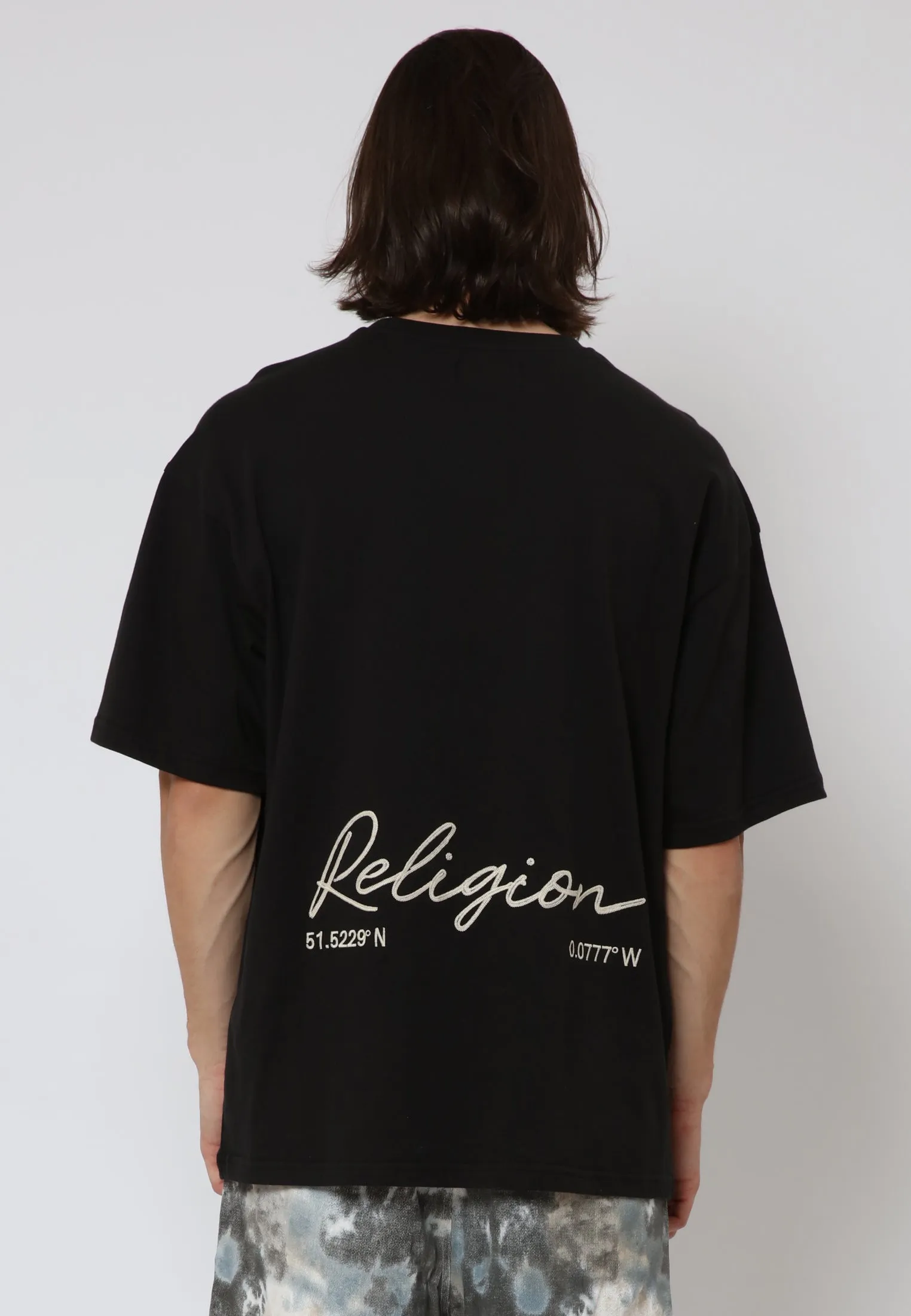 EMBROIDERED RELAXED T-SHIRT BLACK