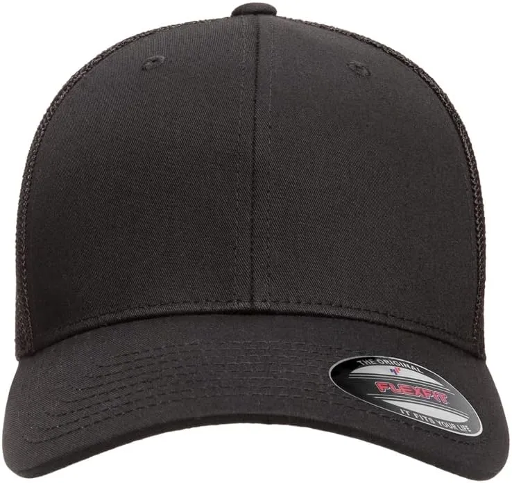 Flexfit 6511 Fitted Mid-Profile Stretchable Mesh Panels Trucker Cap | Bulk Pack Available
