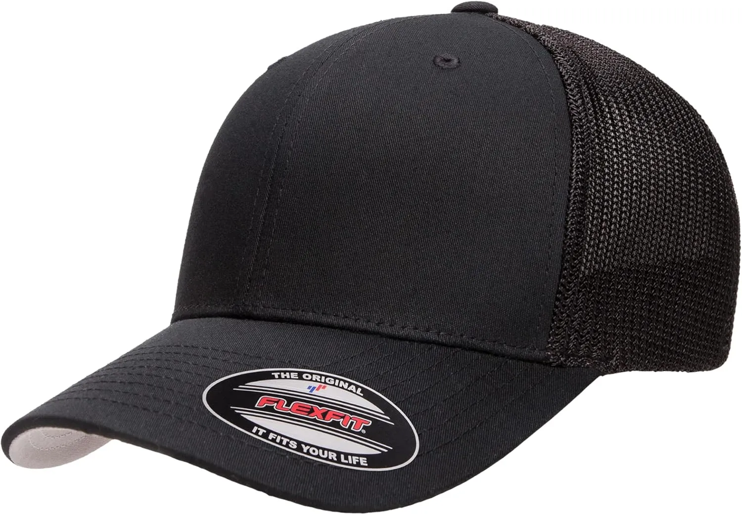 Flexfit 6511 Fitted Mid-Profile Stretchable Mesh Panels Trucker Cap | Bulk Pack Available