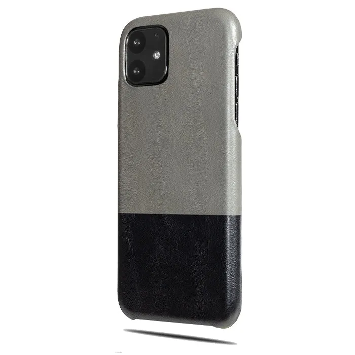 Fossil Gray & Crow Black iPhone 11 Pro Max Leather Case