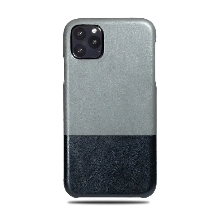 Fossil Gray & Crow Black iPhone 11 Pro Max Leather Case