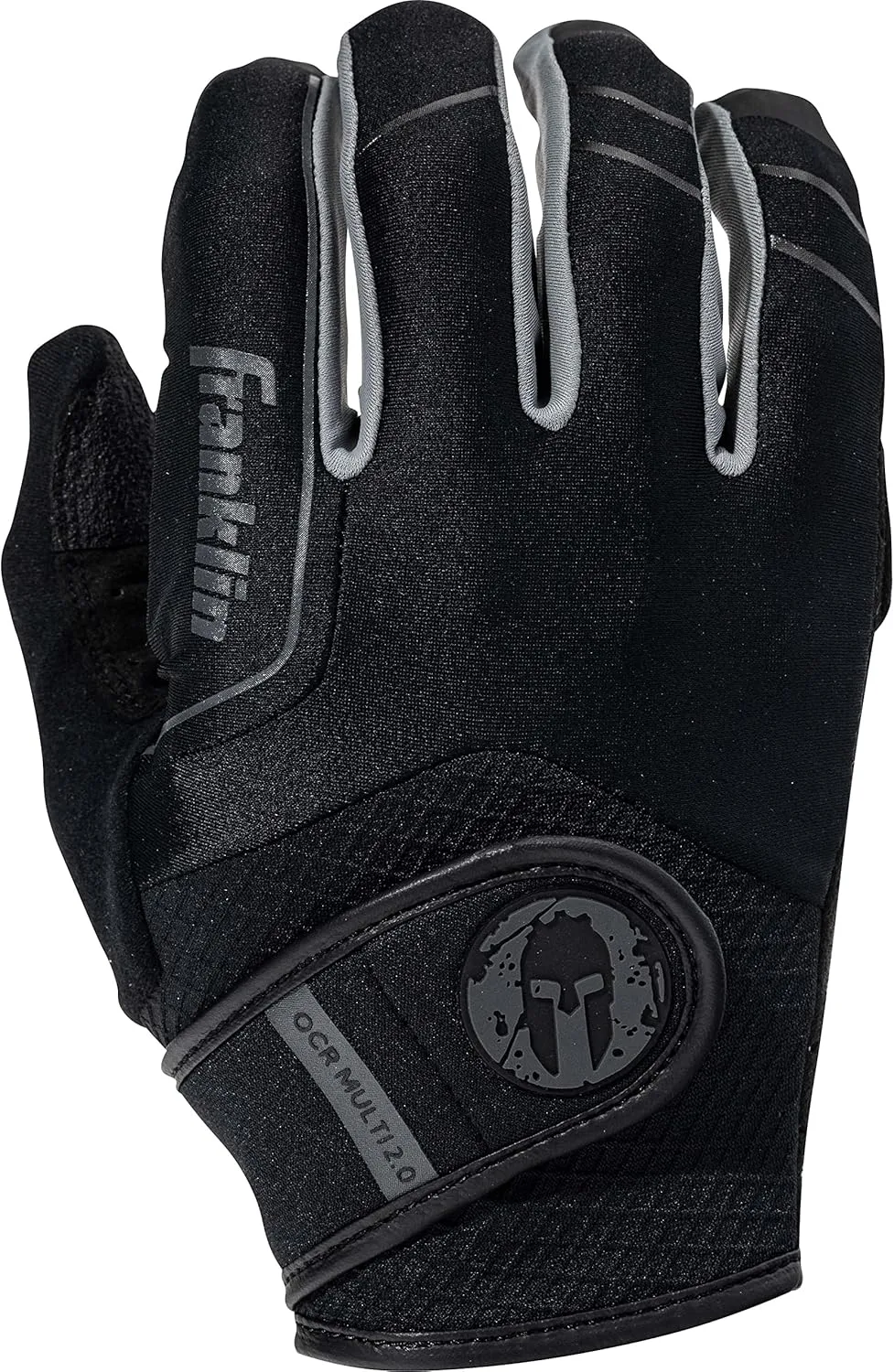 Franklin Sports Spartan Race Gloves - Mens & Womens OCR Obstacle Course Gloves - Black/Grey Multi-Sport Pair