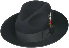 Gangster Fedora Hat in Black (Large = 23")