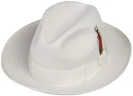 Gangster Fedora Hat in Ivory