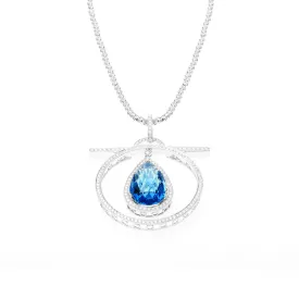 Genesis - Blue Topaz and Diamonds Necklace