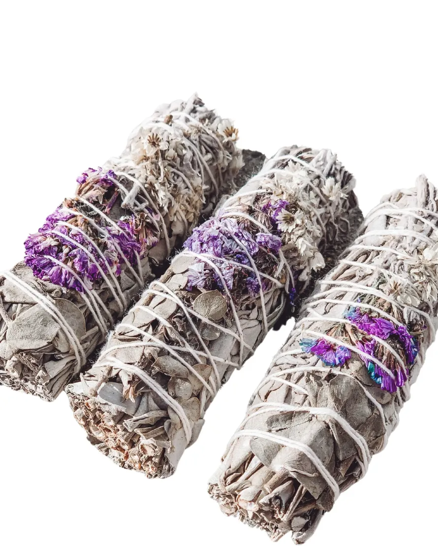 #H994 White Sage & Petal Smudge Sticks