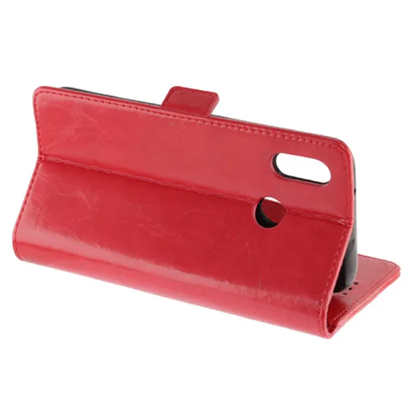 Huawei P20 Lite 2017 Leather Wallet Case, Color Red