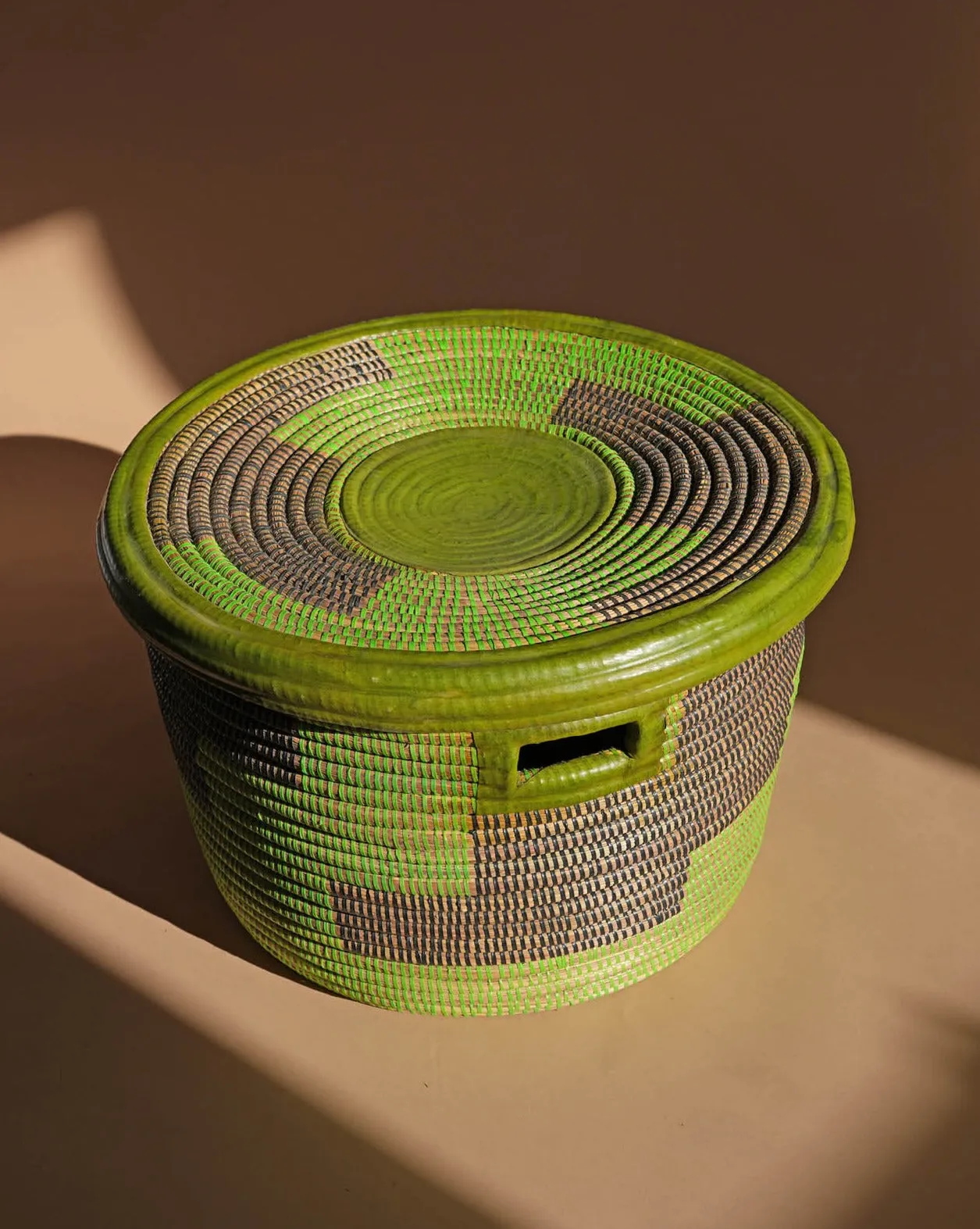Jeanne Woven   Leather Basket