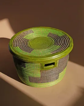 Jeanne Woven   Leather Basket